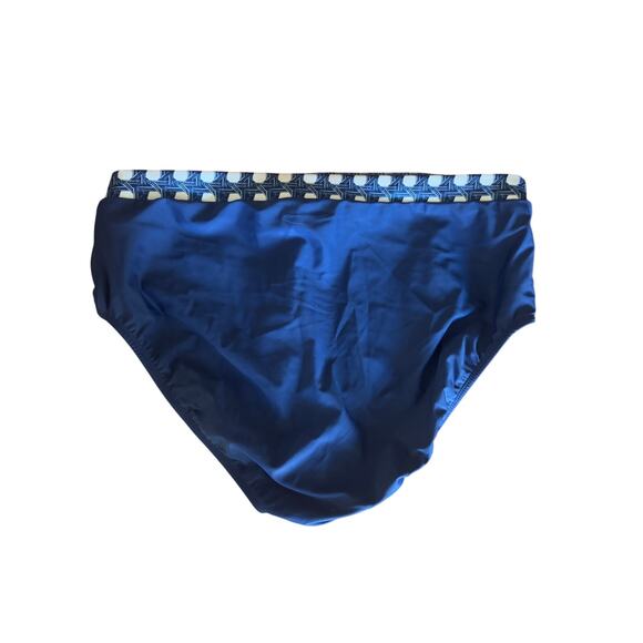 NWT Cabana Life x Talbots | Blue w/ Printed Band High-Cut Swim Brief  | Size L - Picture 3 of 7